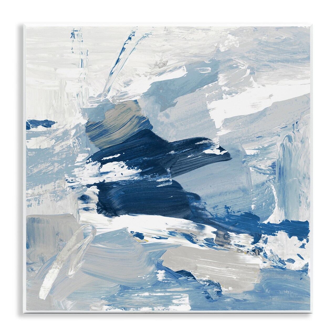 Stupell Industries Abstract Brushed Blue Painting Wall Plaque Art